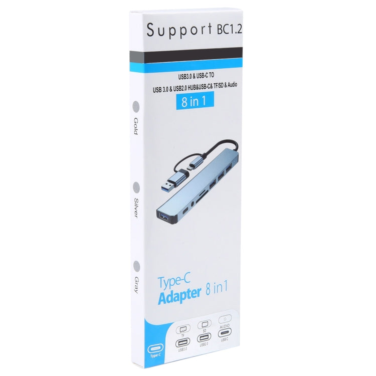 BYL-2218TU 8-в-1 USB + USB-C / Type-C - USB Многофункциональная док-станция-концентратор Адаптер