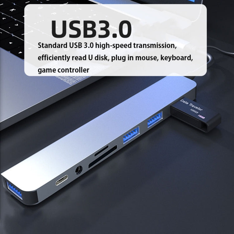 BYL-2218TU 8-в-1 USB + USB-C / Type-C - USB Многофункциональная док-станция-концентратор Адаптер