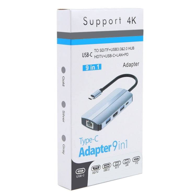 BYL-2206 9-в-1 USB-C / Type-C - USB Многофункциональная док-станция-концентратор Адаптер