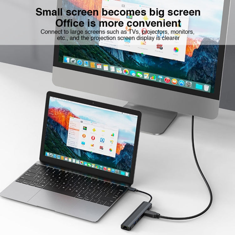 BYL-2303 7-в-1 USB-C / Type-C - USB Многофункциональная док-станция-концентратор Адаптер