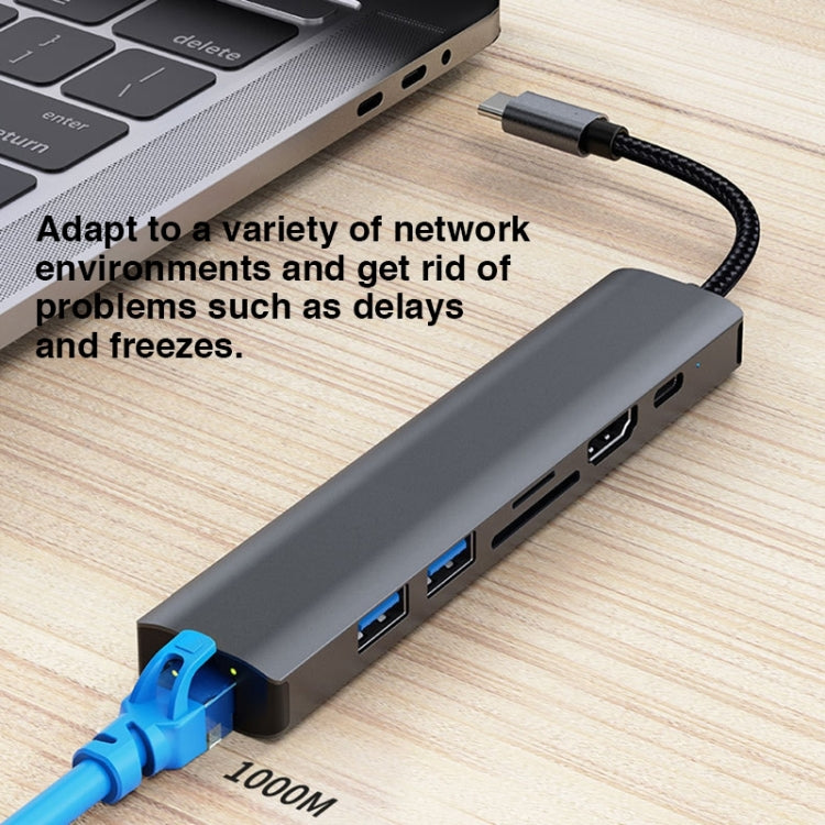 BYL-2303 7-в-1 USB-C / Type-C - USB Многофункциональная док-станция-концентратор Адаптер