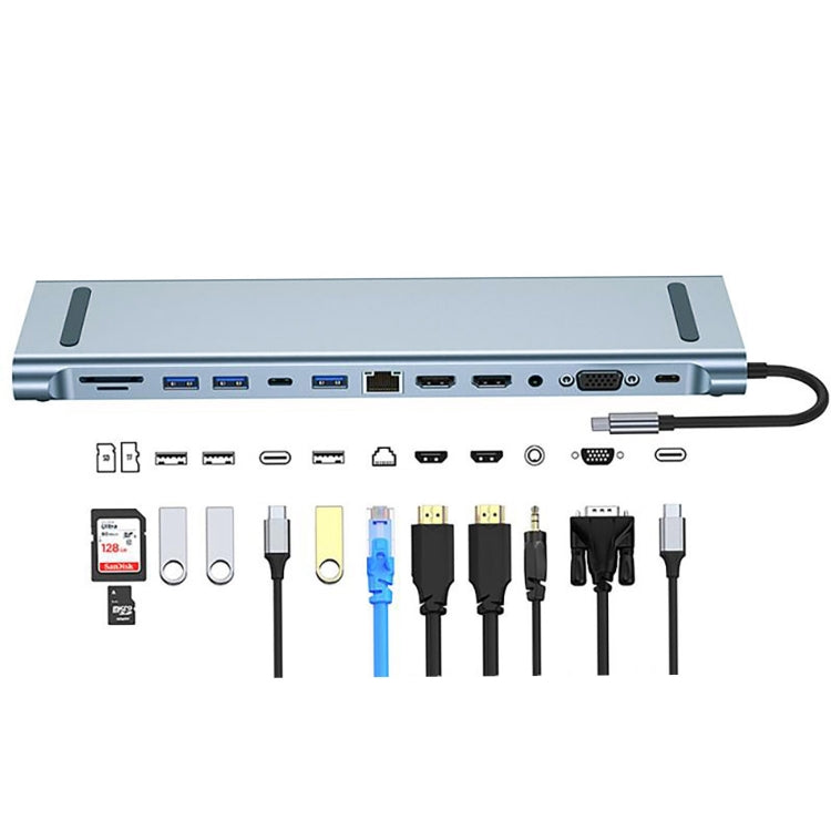 BYL-2003U2 12-в-1 USB-C / Type-C - USB Многофункциональная док-станция-концентратор Адаптер