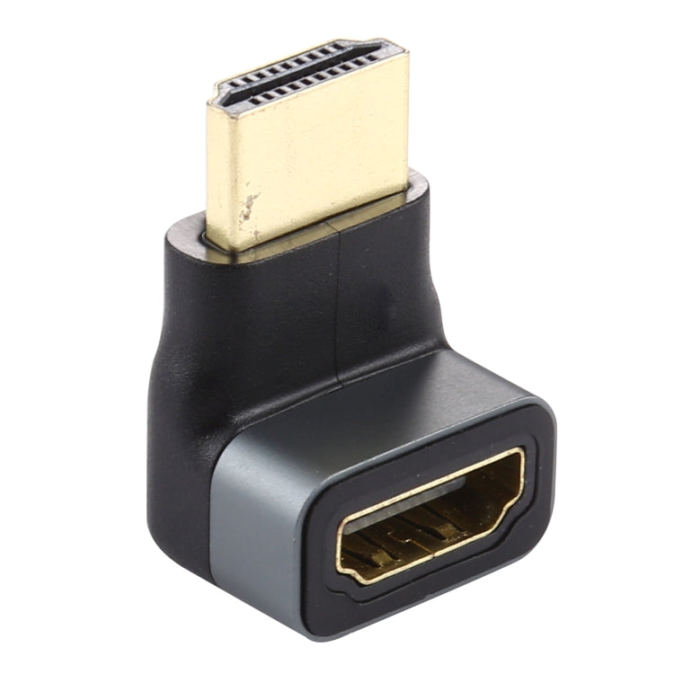 Адаптер HDMI-штекер - HDMI-гнездо с угловой головкой 90 градусов из алюминиевого сплава
