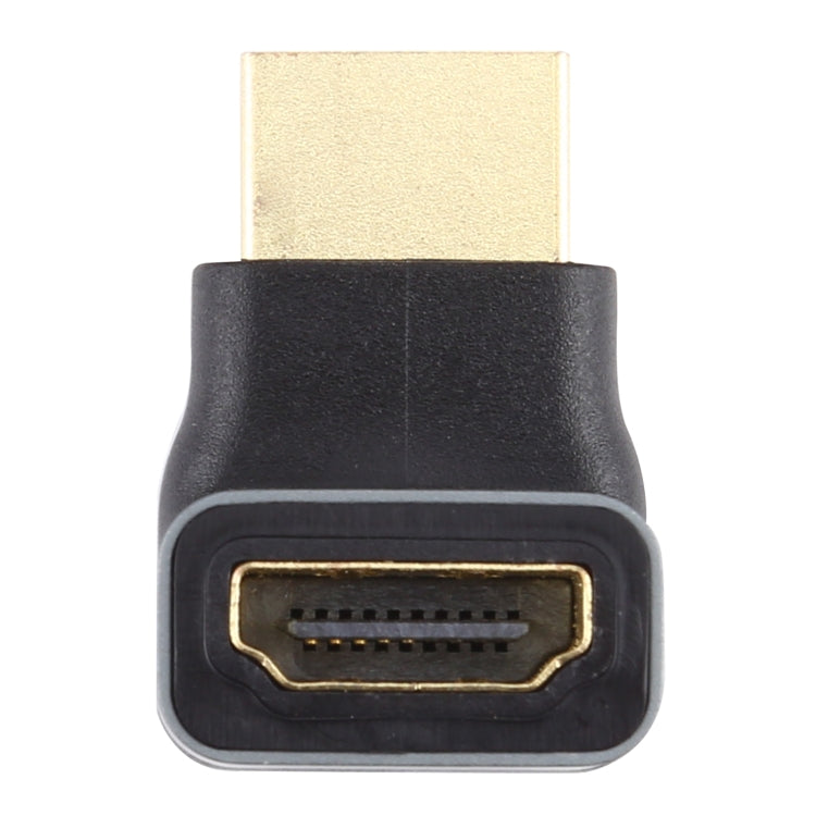 Адаптер HDMI-штекер - HDMI-гнездо с угловой головкой 90 градусов из алюминиевого сплава