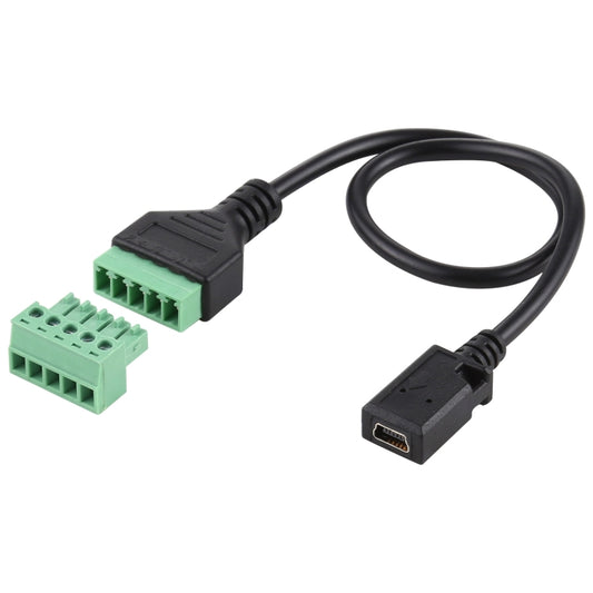 Мини 5-контактный разъем «мама» на 5-контактный разъем, разъем USB без пайки, кабель-адаптер для беспаечного соединения, длина: 30 см
