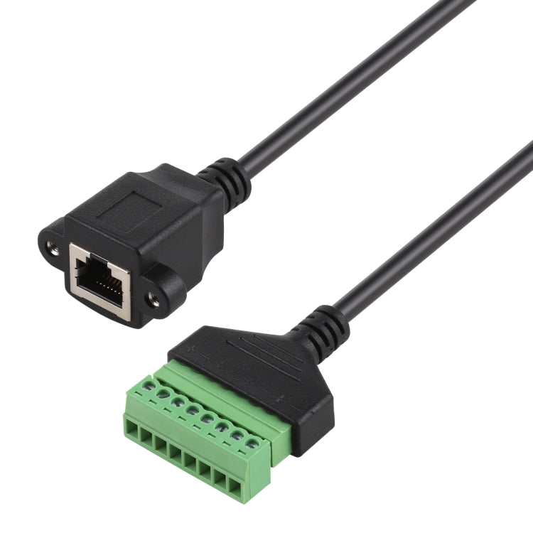 RJ45 Female Plug to 8 Pin Pluggable Terminals Solder-free USB Connector Solderless Connection Adapter Cable, Length: 30cm