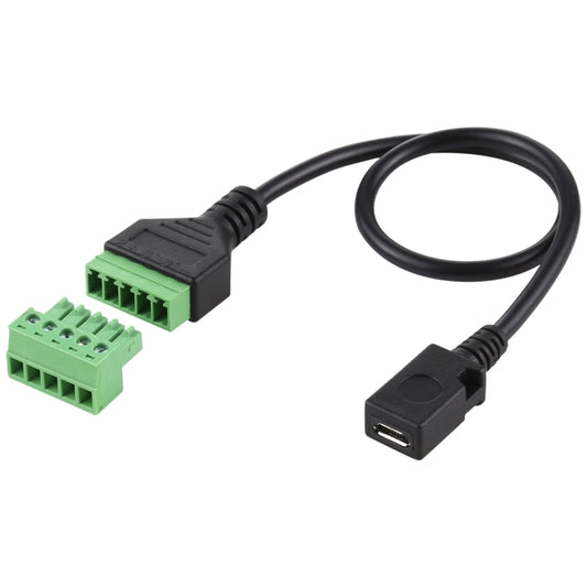 Кабель-адаптер для подключения Micro USB (гнездо на 5 контактов) без пайки, длина: 30 см