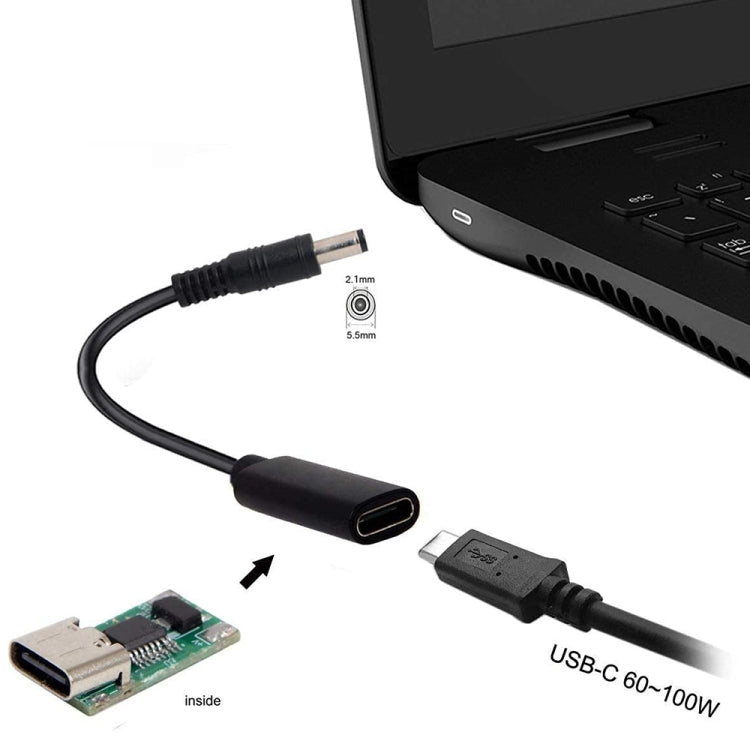 Кабель-адаптер питания и зарядного устройства DP USB-C/Type-C на 5,5 x 2,1 мм
