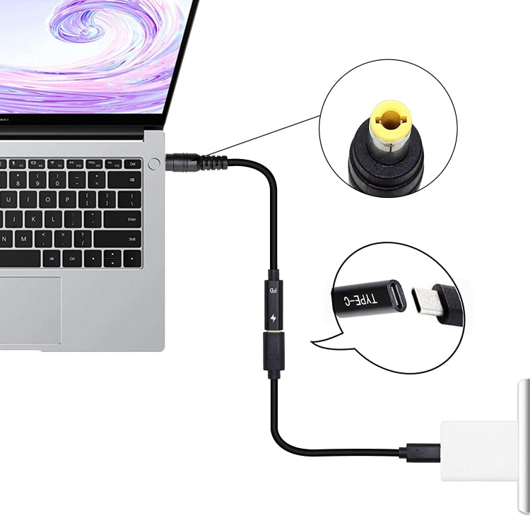Кабель-адаптер питания и зарядного устройства DP USB-C/Type-C на 5,5 x 2,5 мм