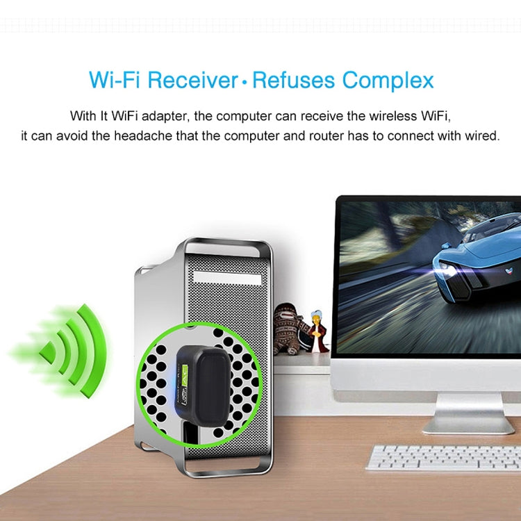 AC600Mbps 2.4GHz & 5GHz двухдиапазонный USB 2.0 WiFi Free Drive Adapter внешняя сетевая карта