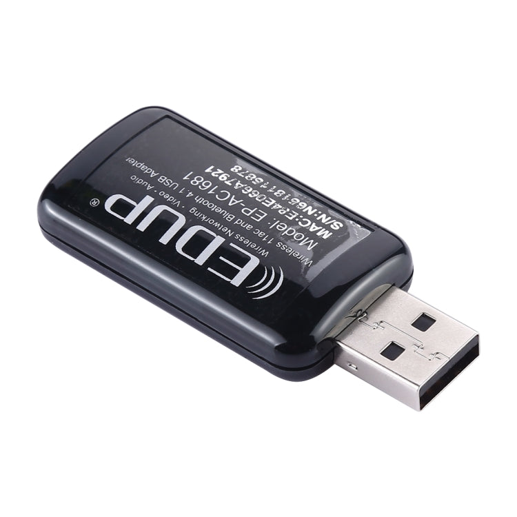 EDUP EP-AC1681 2 в 1 AC1200 Мбит/с 2,4 ГГц и 5,8 ГГц двухдиапазонный USB WiFi адаптер внешняя сетевая карта с функцией Bluetooth 4.1