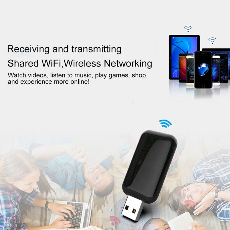 EDUP EP-AC1681 2 в 1 AC1200 Мбит/с 2,4 ГГц и 5,8 ГГц двухдиапазонный USB WiFi адаптер внешняя сетевая карта с функцией Bluetooth 4.1