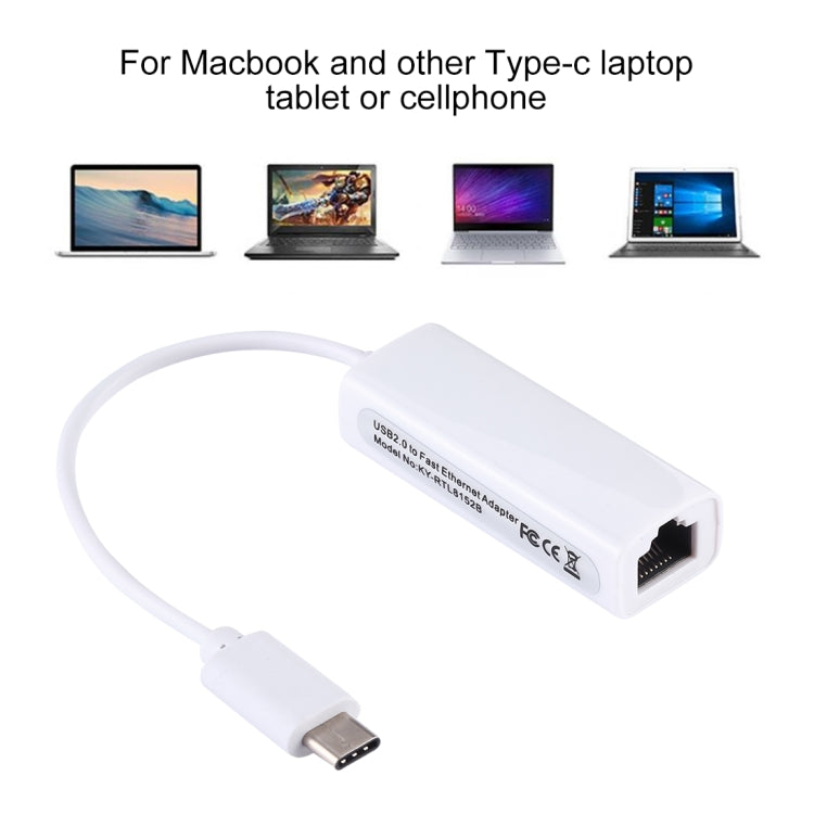 Сетевая карта KY-RTL8152B USB-C / Type-C 10 / 100 Мбит/с Ethernet
