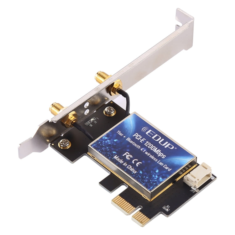 EDUP EP-9620 2 в 1 AC1200 Мбит/с 2,4 ГГц и 5,8 ГГц двухдиапазонный PCI-E WiFi-адаптер с 2 антеннами внешняя сетевая карта + Bluetooth