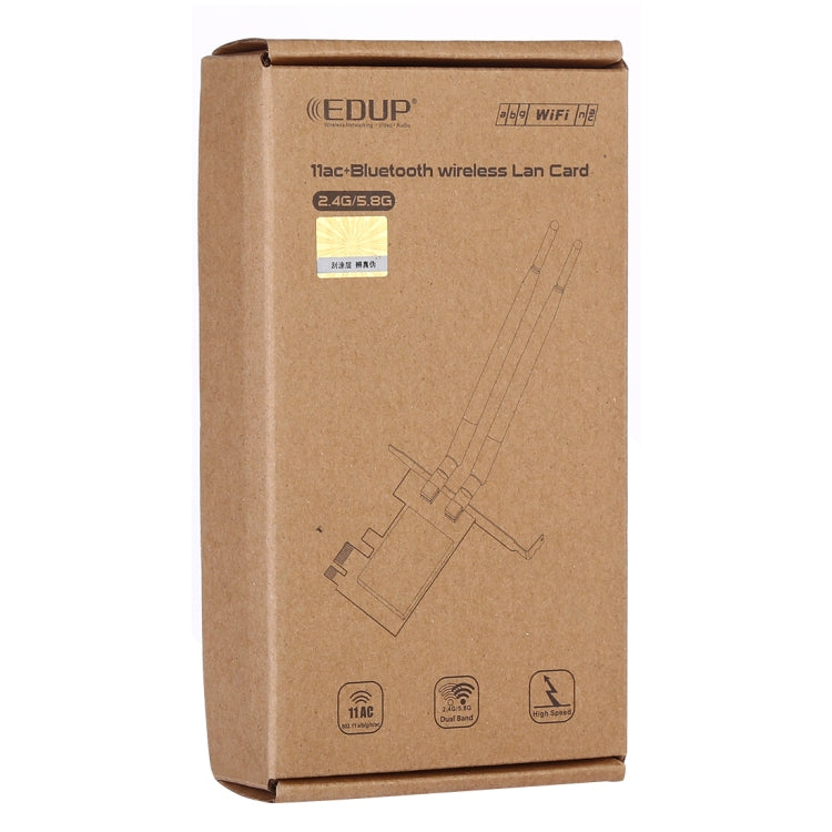 EDUP EP-9620 2 в 1 AC1200 Мбит/с 2,4 ГГц и 5,8 ГГц двухдиапазонный PCI-E WiFi-адаптер с 2 антеннами внешняя сетевая карта + Bluetooth