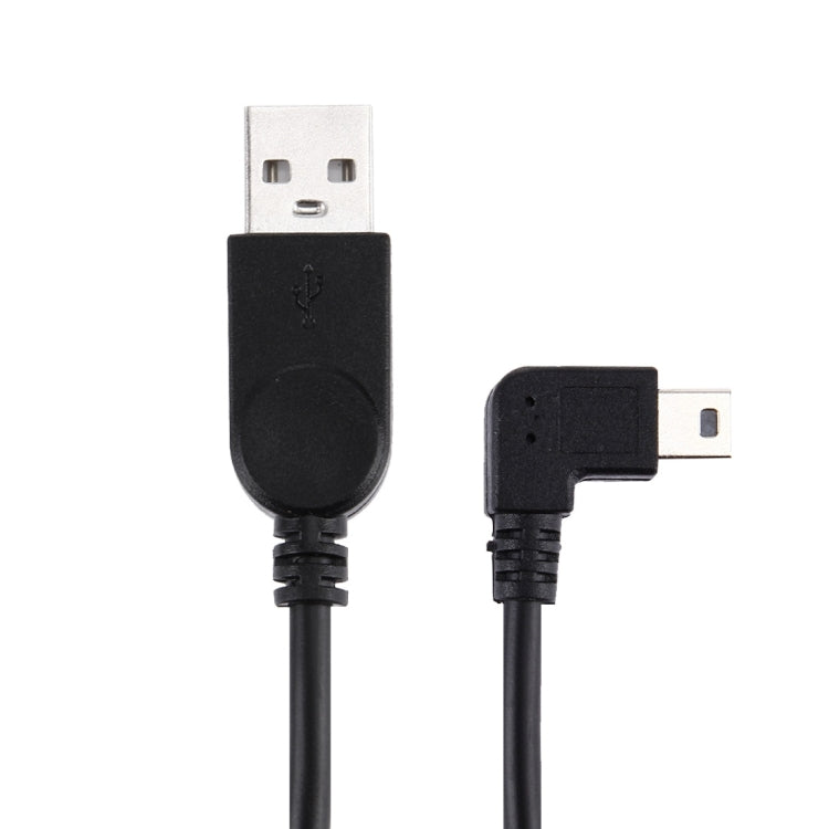 Кабель Mini USB-USB для передачи данных и зарядки, угол 90 градусов, левый, длина: 28 см