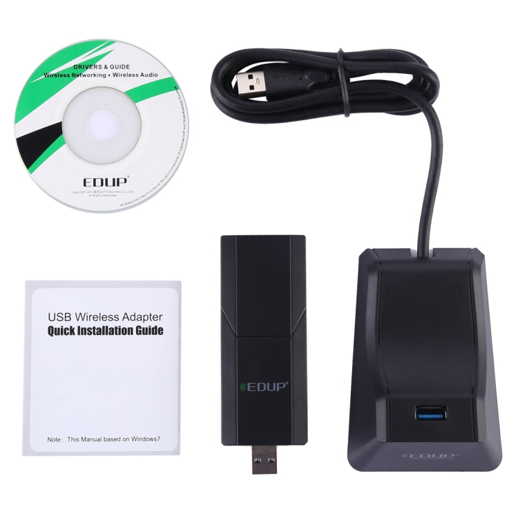 Внешняя сетевая карта EDUP EP-AC1675 AC1900 Мбит/с 2,4 ГГц и 5,8 ГГц, двухдиапазонный USB 3.0 WiFi