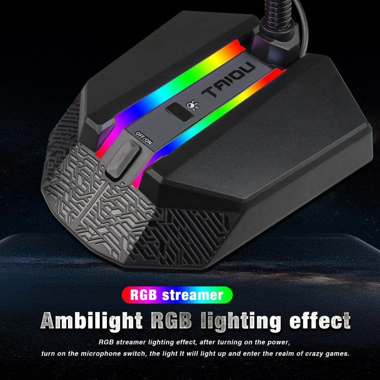 Гибкий USB-микрофон HXSJ TSP202 с RGB-подсветкой для голосового чата и видеоконференций