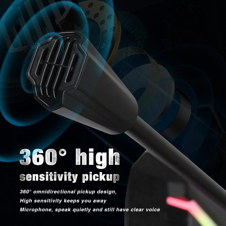 Гибкий USB-микрофон HXSJ TSP202 с RGB-подсветкой для голосового чата и видеоконференций