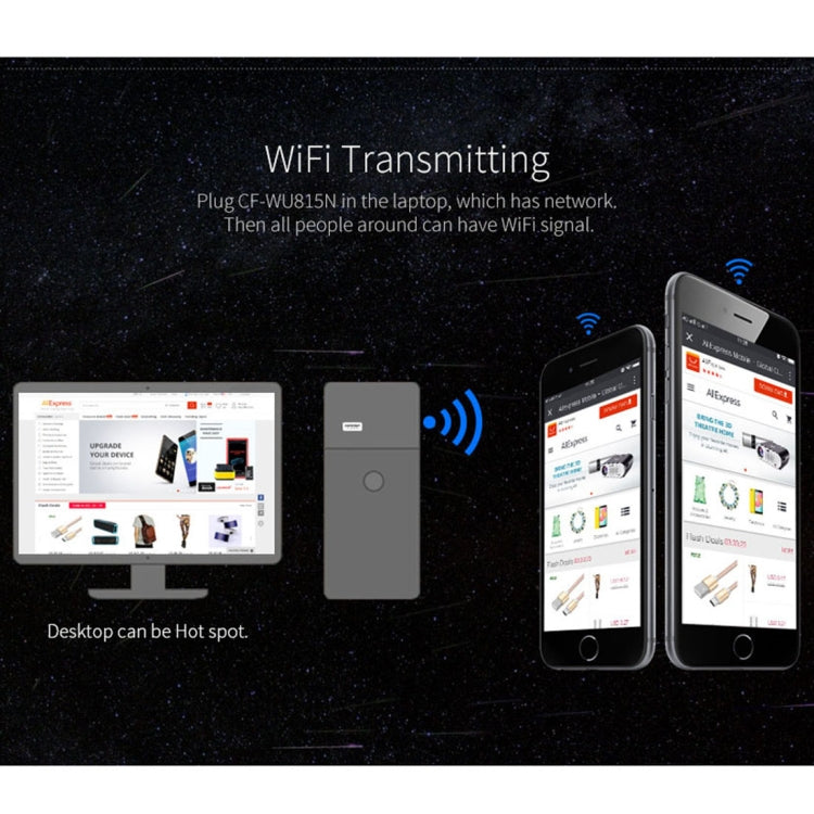COMFAST CF-WU815N 150 Мбит/с Мини Беспроводной USB 2.0 Бесплатный драйвер WiFi Адаптер Внешняя сетевая карта