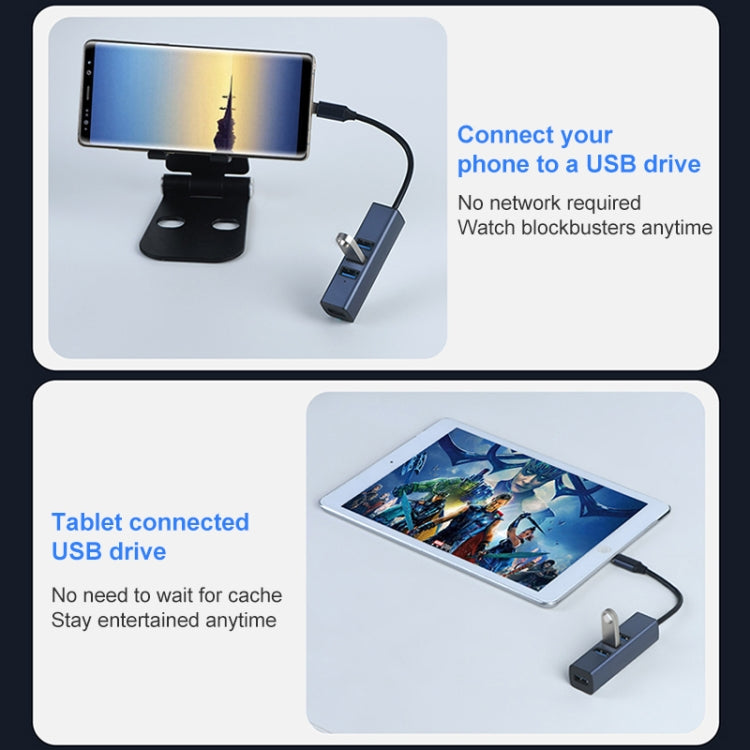 RDS 6307-3 USB-C / Type-C на USB3.0 + два USB2.0 + RJ45 4-в-1 концентратор-адаптер