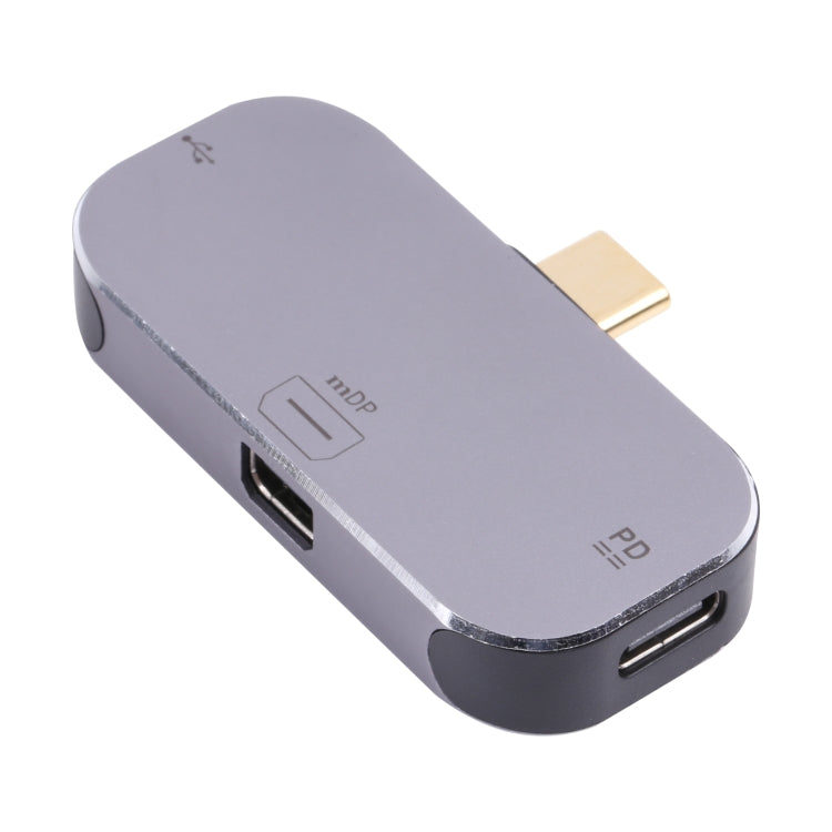 Адаптер 3 в 1 USB-C/Type-C (папа) на два USB-C/Type-C + Mini DP (мама)