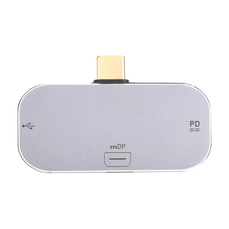 Адаптер 3 в 1 USB-C/Type-C (папа) на два USB-C/Type-C + Mini DP (мама)