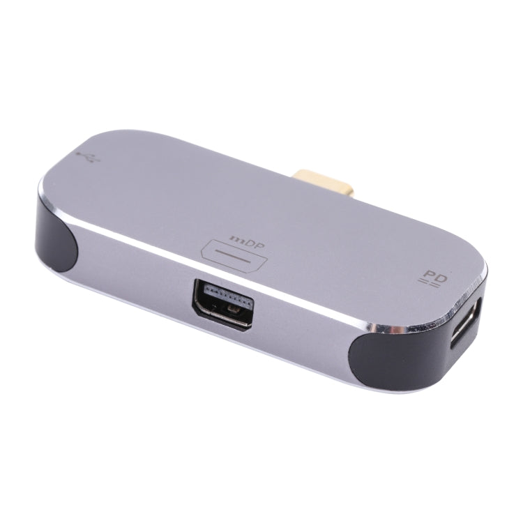 Адаптер 3 в 1 USB-C/Type-C (папа) на два USB-C/Type-C + Mini DP (мама)