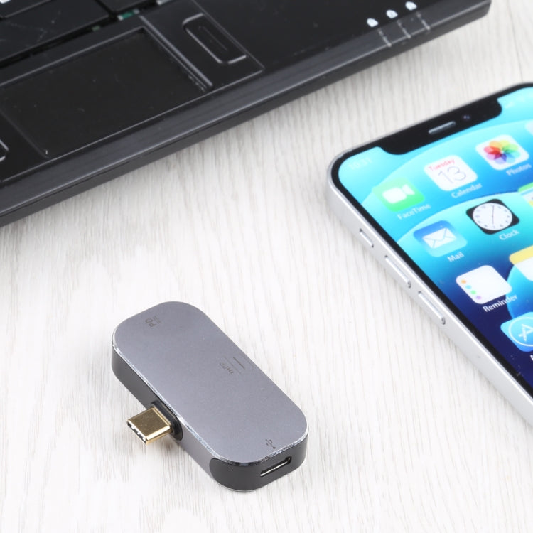 Адаптер 3 в 1 USB-C/Type-C (папа) на два USB-C/Type-C + Mini DP (мама)