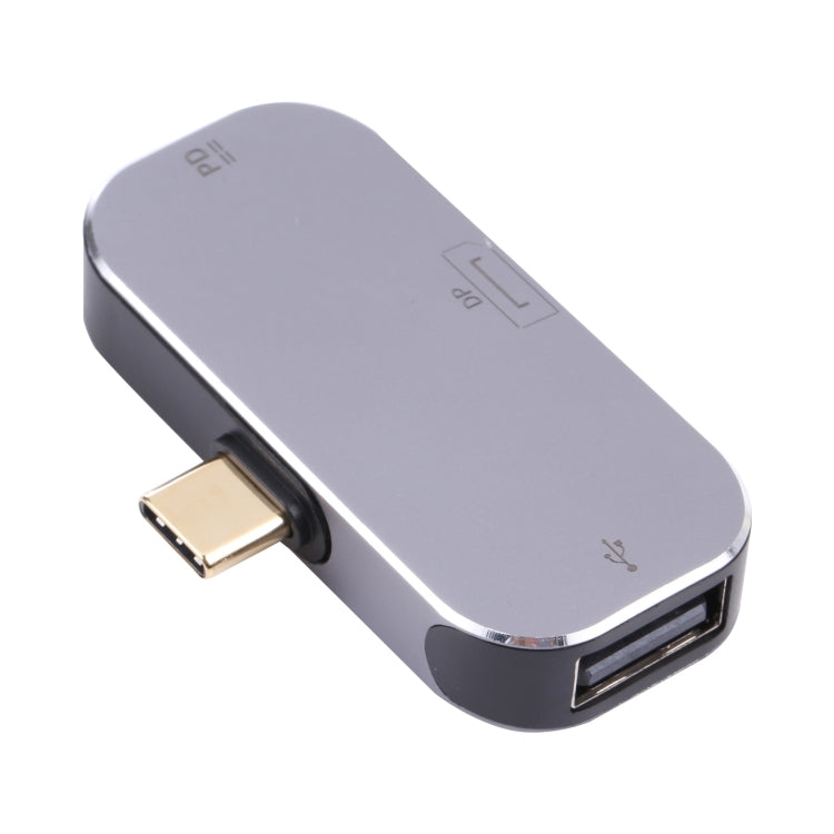 3 в 1 USB-C/Type-C (папа) на USB-C/Type-C (зарядка) + USB + DP (мама) адаптер