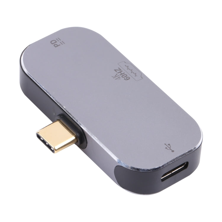 Адаптер 3 в 1 USB-C/Type-C (папа) на два USB-C/Type-C + HDMI (мама) 4K 60 Гц