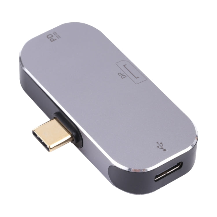 Адаптер 3 в 1 USB-C/Type-C (папа) на два USB-C/Type-C + DP (мама)