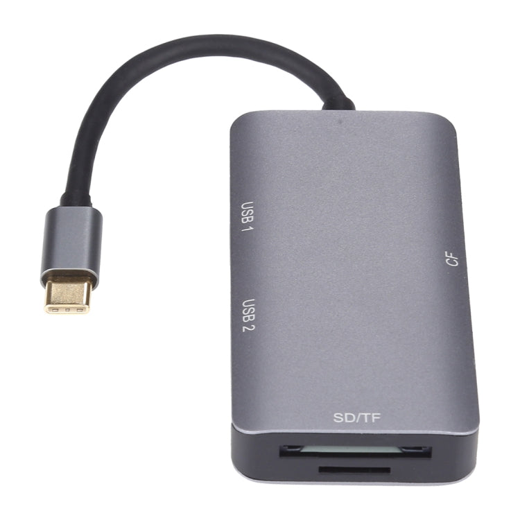 5 vienā divkāršs USB 3.0 + CF + TF + SD daudzfunkcionāls USB-C OTG karšu lasītājs