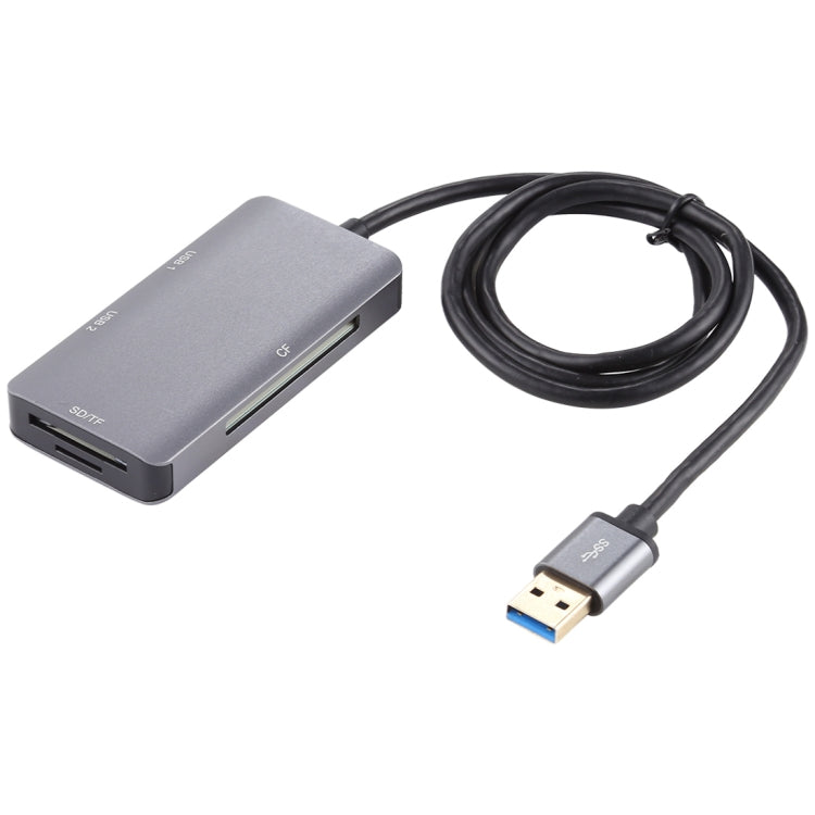 Многофункциональный картридер USB 3.0 5 в 1 с двумя портами USB 3.0 + CF + TF + SD