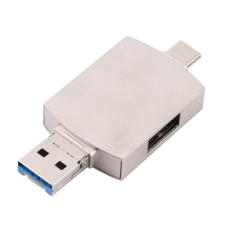8 в 1 Type-C / USB-C + 8-контактный + два USB + SD + TF + карта Micro + многофункциональный адаптер OTG