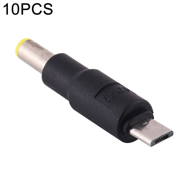 10 gab. 5,5 x 2,5 mm uz Micro USB līdzstrāvas barošanas spraudņa savienotājs