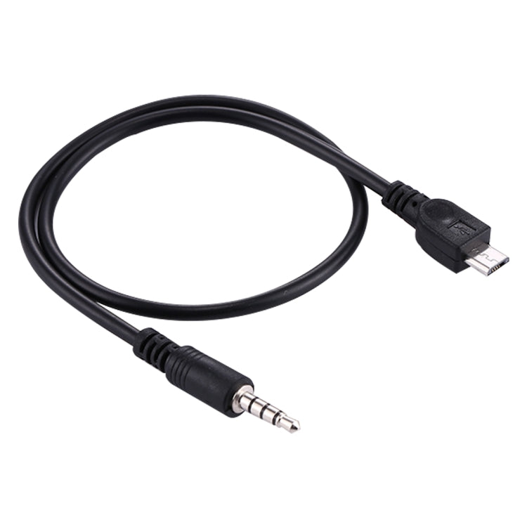 Аудиокабель AUX 3,5 мм «папа» — Micro USB «папа», длина: около 40 см