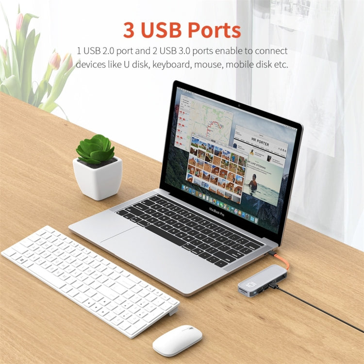 ROCK TR01 10 In 1 Type-C / USB-C to HDMI + VGA Multifunctional Extension HUB Adapter