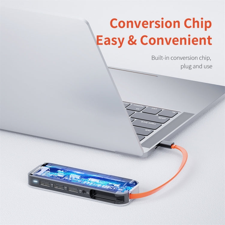 ROCK TR01 10 In 1 Type-C / USB-C to HDMI + VGA Multifunctional Extension HUB Adapter