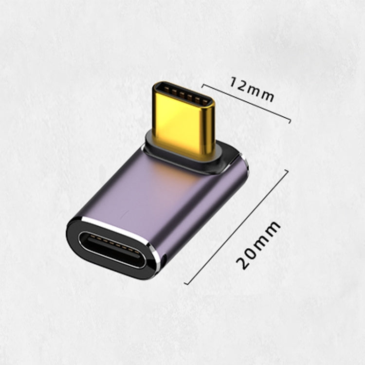 Адаптер USB-C/Type-C (мама) на USB-C/Type-C (папа) 40 Гбит/с, вертикальный, угловой, 240 Вт, с подсветкой