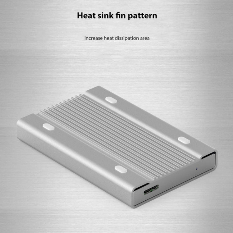 Blueendless U23Q SATA 2.5 inch Micro B Interface HDD Enclosure with USB-C / Type-C to USB-C / Type-C Cable, Support Thickness: 1cm or less