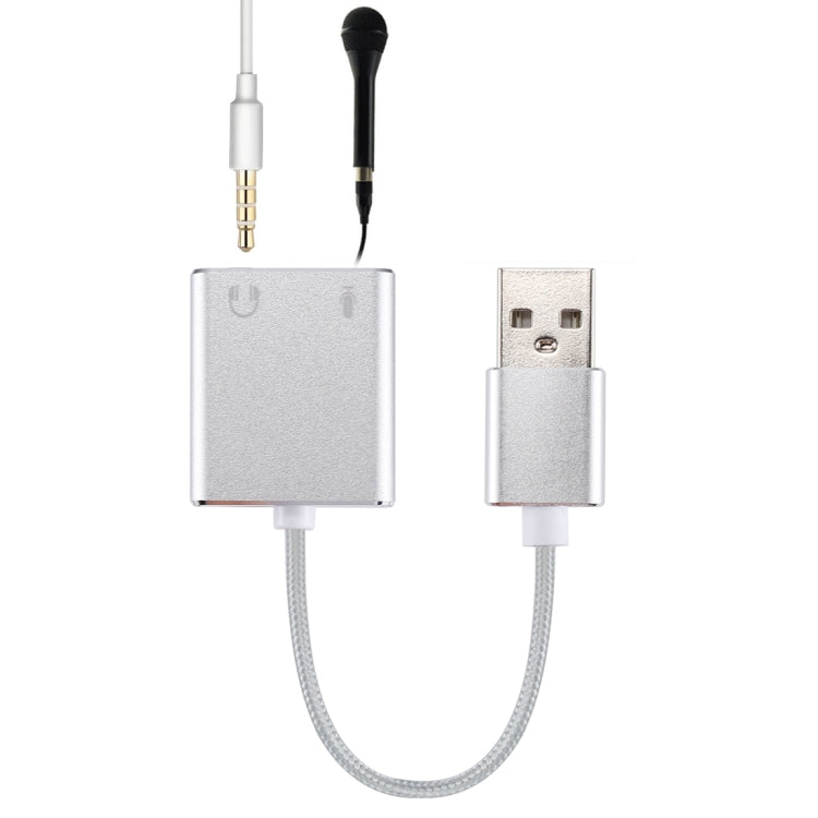 Внешняя виртуальная 7.1-канальная звуковая карта USB с корпусом из алюминиевого сплава и кабелем 13 см для ПК и ноутбука