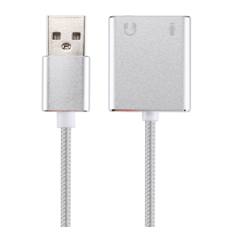 Внешняя виртуальная 7.1-канальная звуковая карта USB с корпусом из алюминиевого сплава и кабелем 13 см для ПК и ноутбука