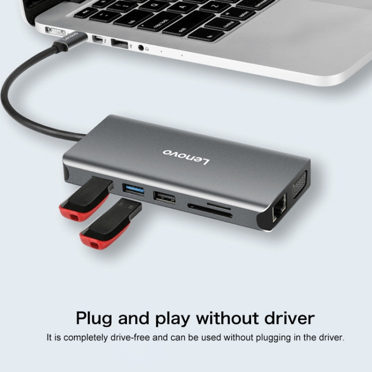 Док-станция Lenovo LX0801 с сетевым кабелем Type-C/USB-C