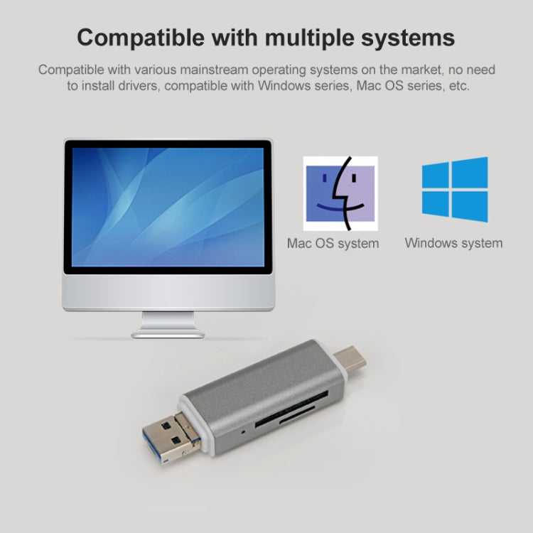 H82 USB-C / Type-C на USB 3.0 + порты Micro USB OTG SD / TF кард-ридер