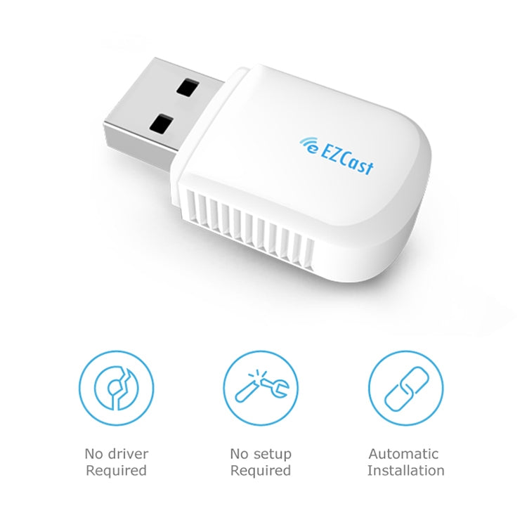 EZCast EZC-5200BS 600 Мбит/с двухдиапазонный беспроводной WiFi + Bluetooth USB 2.0 адаптер
