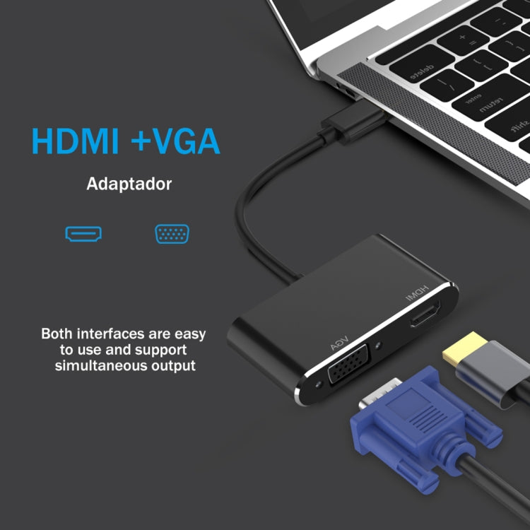 2 in 1 USB 3.0 to HDMI + VGA Adapter