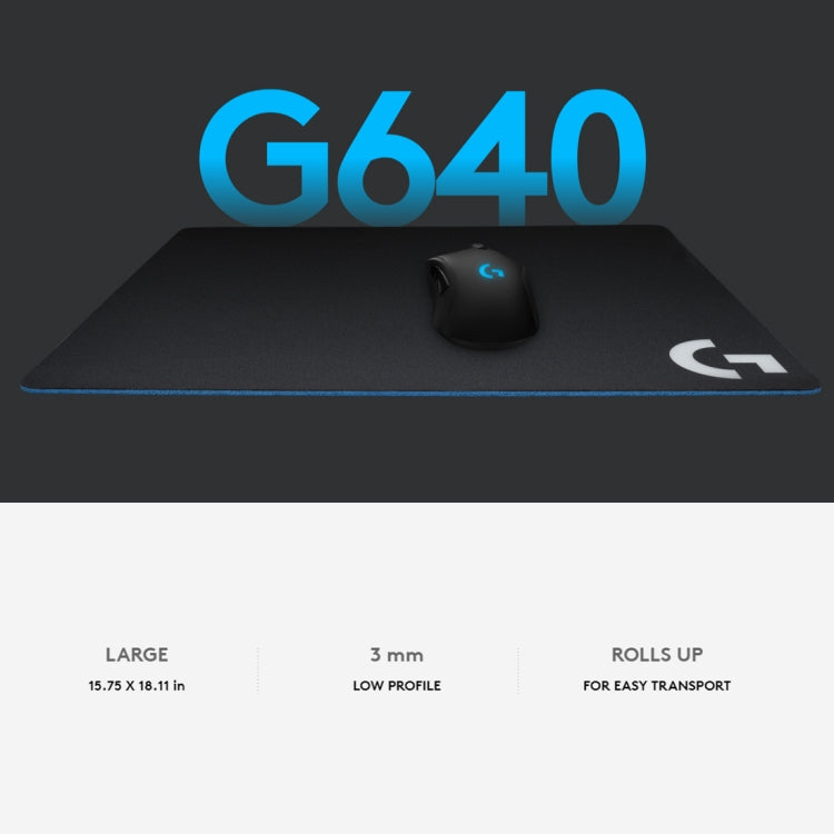 Logitech G640 Cloth Soft E-sport Gaming Mouse Pad, Size: 46 x 40cm