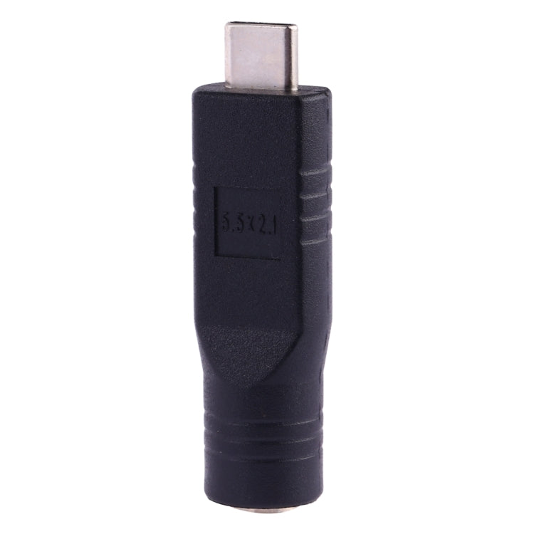 5,5 x 2,1 mm ligzda uz USB-C / C tipa vīriešu spraudņa adaptera savienotājs