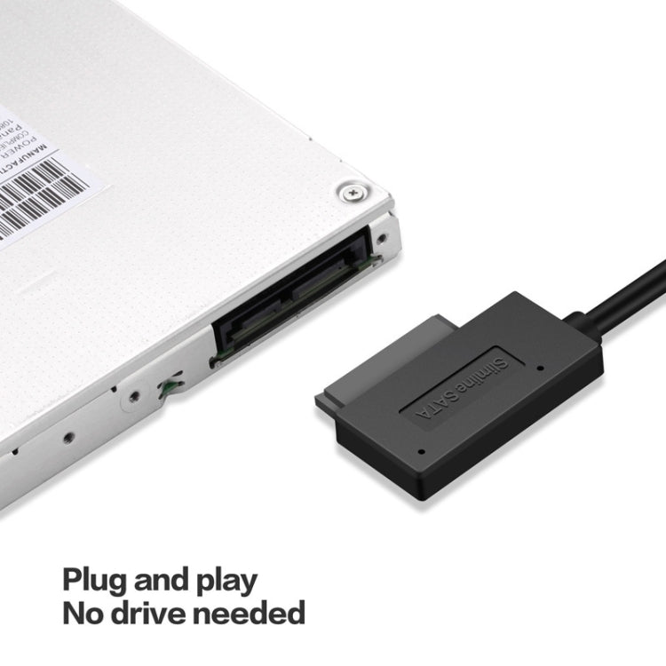 Professional USB 2.0 to 7+6Pin Slimline SATA Cable Adapter Indicator